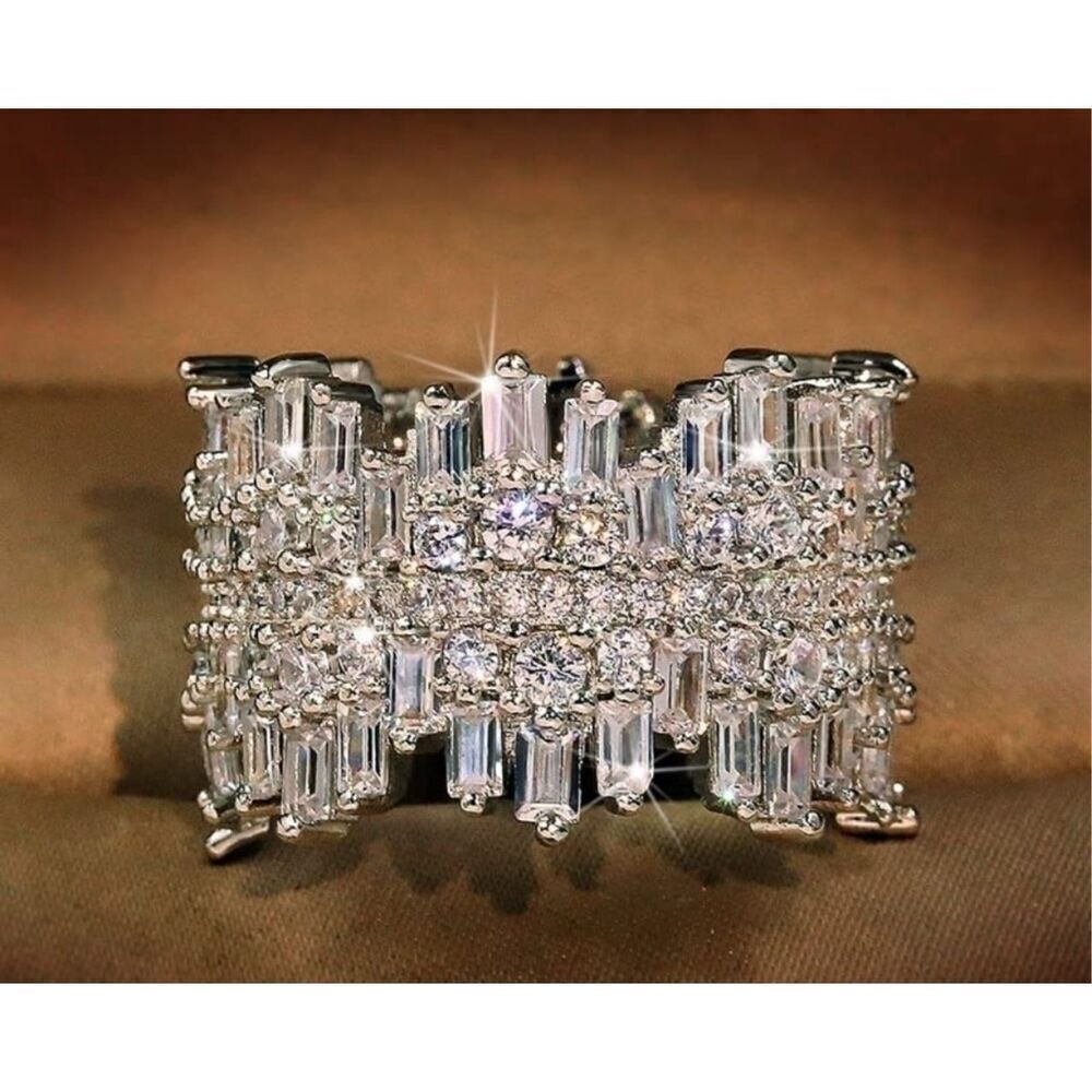 Iced Silver Ring - Picture 2 of 7